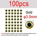 100pcs Gold 3.5mm