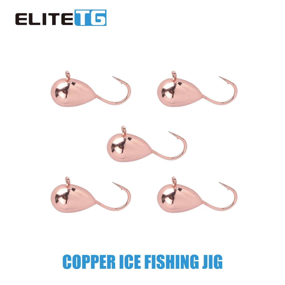 Elite TG 5 uds plantillas de hielo para pesca, lágrima 2,7mm-6,0mm, perca de hielo de invierno, tipo de pez, Wrasse Bluegill, cebo de pesca, anzuelos de hielo Hayabusa - imagen 5