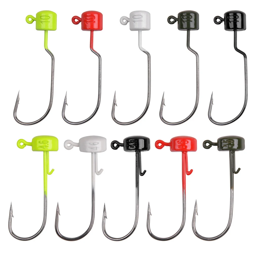 Anzuelos De Seta para pesca de lubina, aparejos de pesca de gusano blando, 25 piezas, Kits de cabeza de plantilla, finura, 2,8g, 3,5g, 4,6g, 7g, 10g - imagen 5