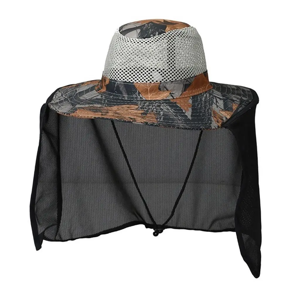 Sombrilla con protección UV para verano, sombrero para el sol, cubierta transpirable para el cuello y la cara, gorra de pescador, gorra de playa de ala ancha para exteriores