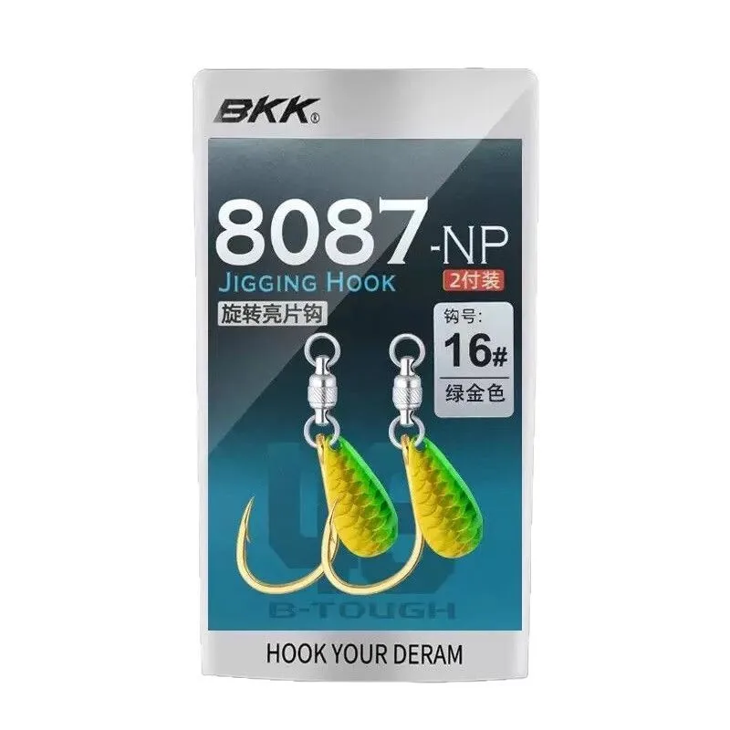 BKK 8087-NP gancho giratorio de lentejuelas barco Sea Fiing gran juego rápido lento ake señuelo gancho combinación Pa Ocean Ro Fiing - imagen 5