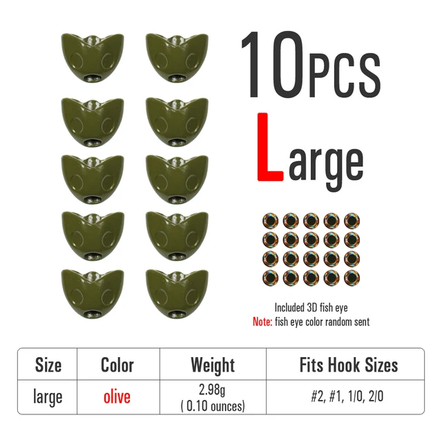 10pcs olive L
