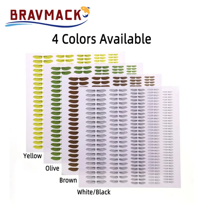 1 hoja de alas de mosca realistas precortadas, Material de atado de moscas, alas de insectos para mosca seca, mosca de piedra, mosca de mosca, ninfas, señuelos de pesca de trucha - imagen 5