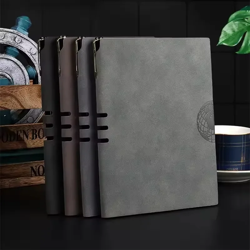 Libro Retro A5 de cuero genuino, suministros escolares de oficina, cuaderno de PU, Bloc de notas, diario de negocios, planificador, papelería, cuaderno de notas