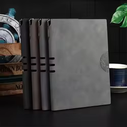 Libro Retro A5 de cuero genuino, suministros escolares de oficina, cuaderno de PU, Bloc de notas, diario de negocios, planificador, papelería, cuaderno de notas