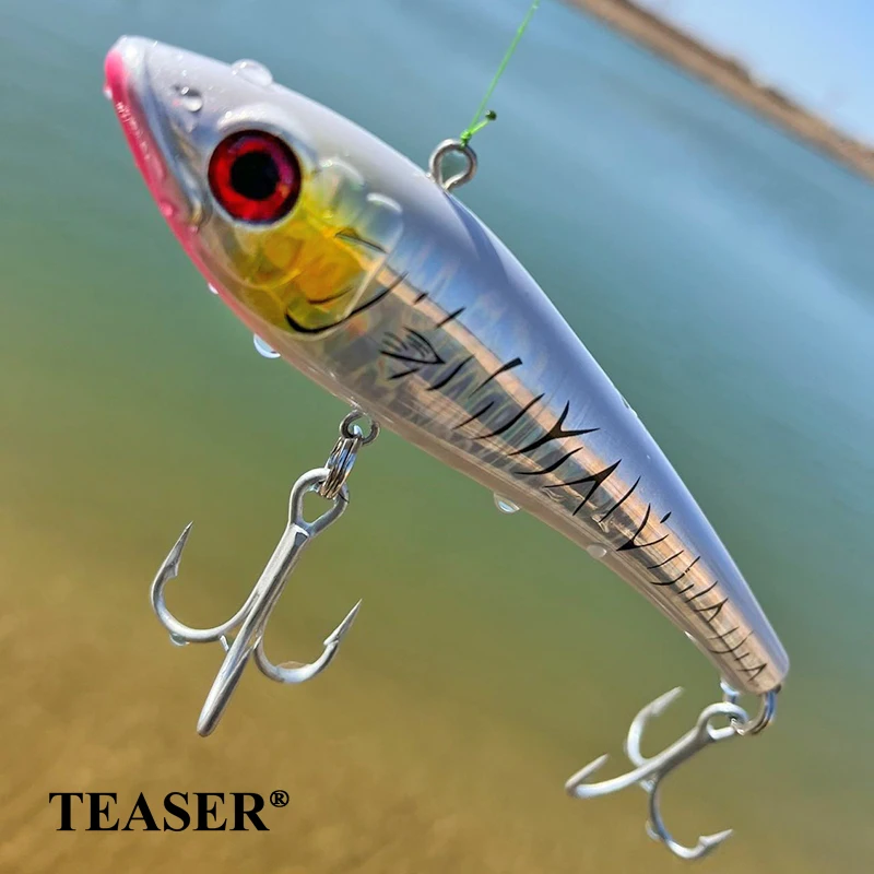 MAX130 cebo de cola continua, cebo de lápiz que se hunde, cebo de pistola de oro de pesca en el mar, cebo falso de buceo de largo alcance, copia Maria, 70g - imagen 3