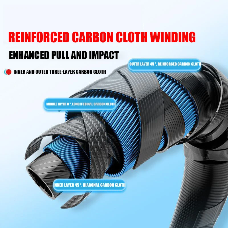 Caña de Surf telescópica de 2,1-4,5 M, caña de pescar giratoria para viajes, agua salada, agua dulce, lanzamiento de energía, Surfcasting, caña de Baitcasting de carbono - imagen 5