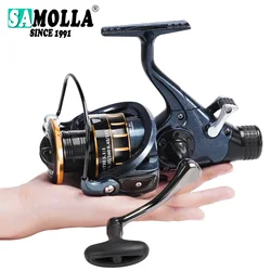 SAMOLLA Carrete Giratorio de Pesca Doble Arrastre Jigging Trolling