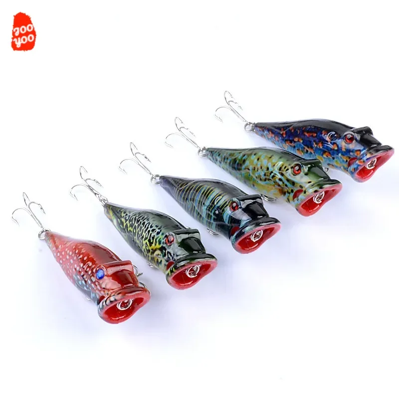 Señuelo de la serie pintada, cebo duro de plástico Artificial, superficie del agua, suministros de aparejos de pesca biomiméticos, 8cm/3,1 pulgadas/12,4g - imagen 5