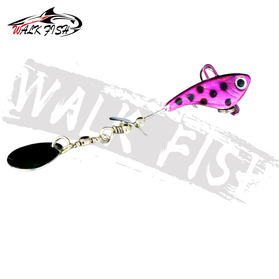 LOPEN VIS 12g Spinner VIB Vissen Lokken Leadhead Roterende Lovertjes Zeevissen Aas Sequi Huntingned Leadfish-vormige Kunstmatige - imagen 4