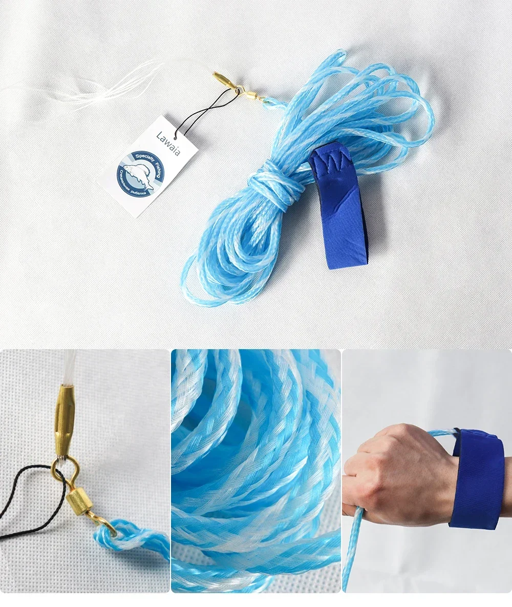 Lawaia Red fundida a mano Estilo americano Monofilamento Nylon Plegable Red de rejilla pequeña con colgantes de acero de hierro - imagen 4