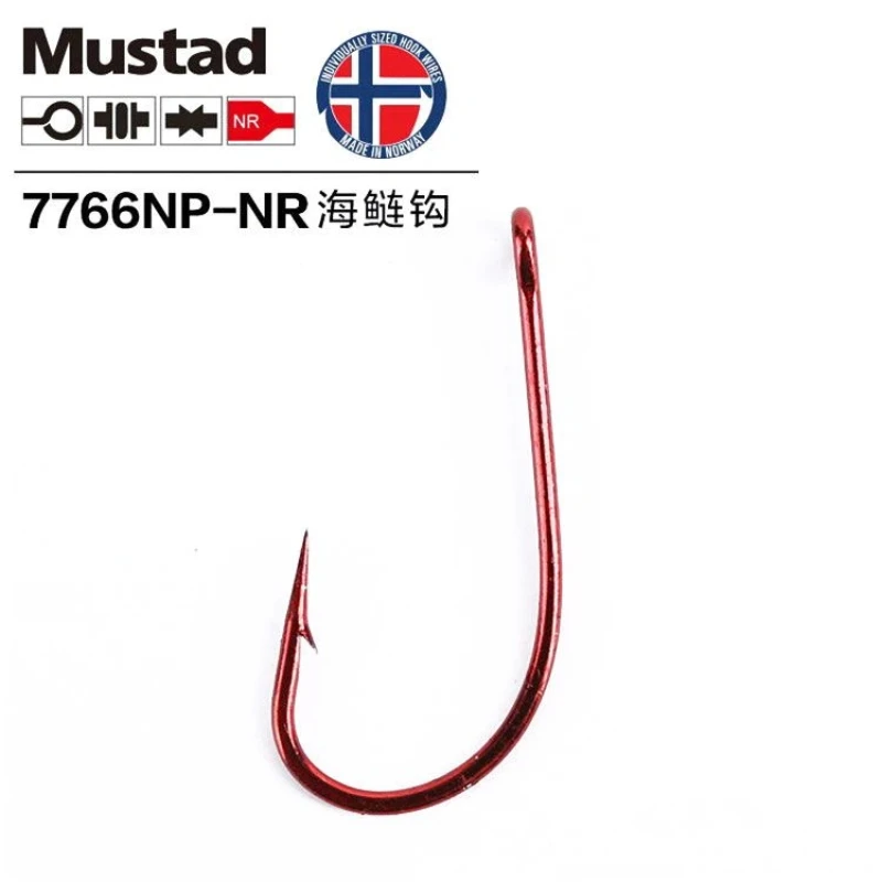 Anzuelos Mustad Rojos para Tarpon - Acero alto carbono con púas - imagen 2