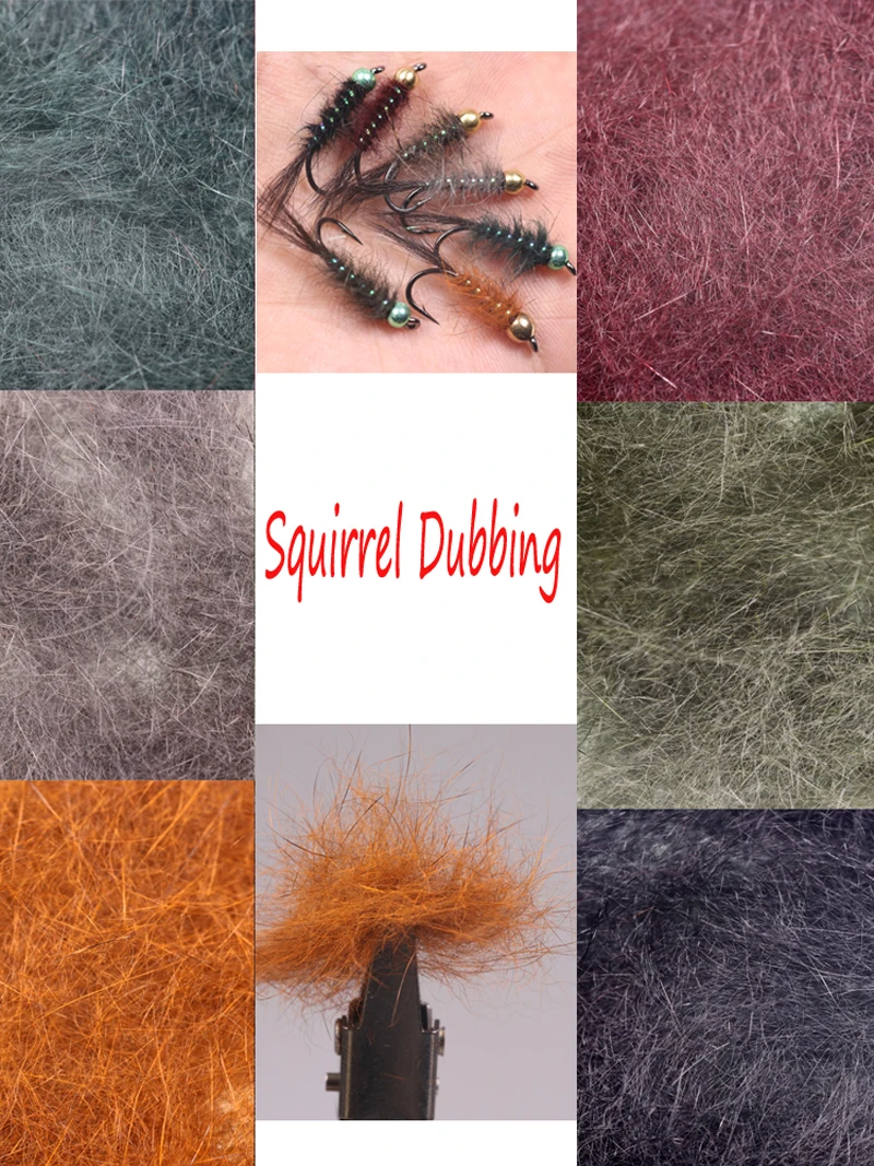 Squirrel Doblando una elección versátil y natural para los entusiastas de la pesca con mosca