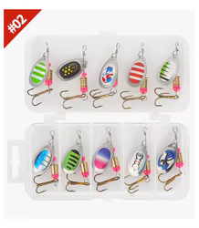 1 Juego de señuelo de pesca de 3,5g, cuchara de Metal, anzuelo giratorio, Wobbler Artificial, cebo duro para lubina, trucha, perca, aparejos de Lucio