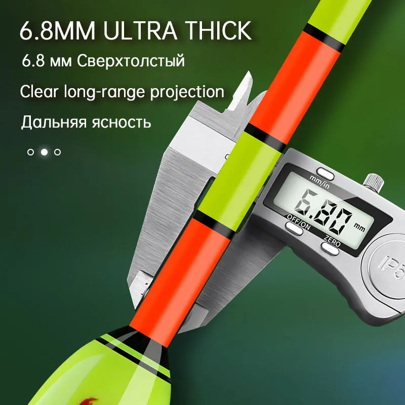 Nuevo Flotador de pesca en roca, luz nocturna electrónica, detección de gravedad, 6 ojos, cambio de Color y flotador deslizante de largo alcance de alta sensibilidad - imagen 3