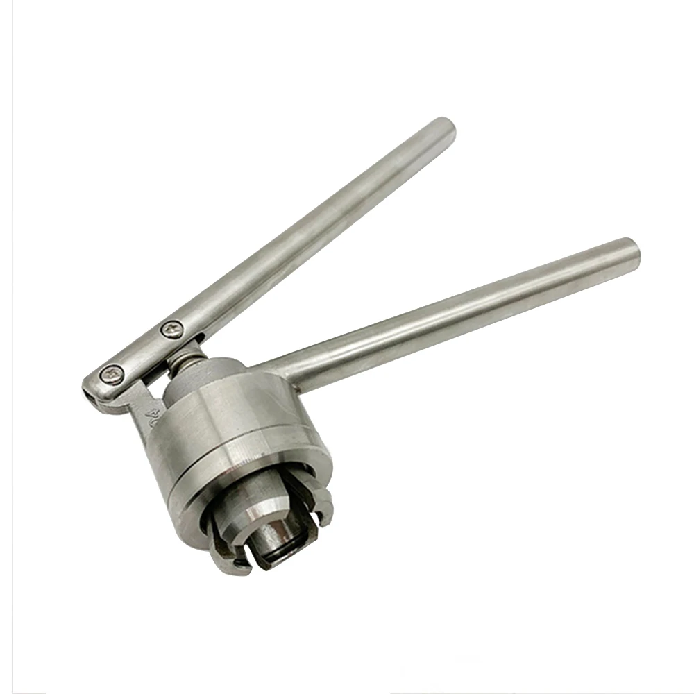 Crimpadora Manual de vial de acero inoxidable de 20mm, máquina de sellado Manual, herramientas de tapado de viales, herramienta de prensado, taponadora abatible de botella - imagen 2