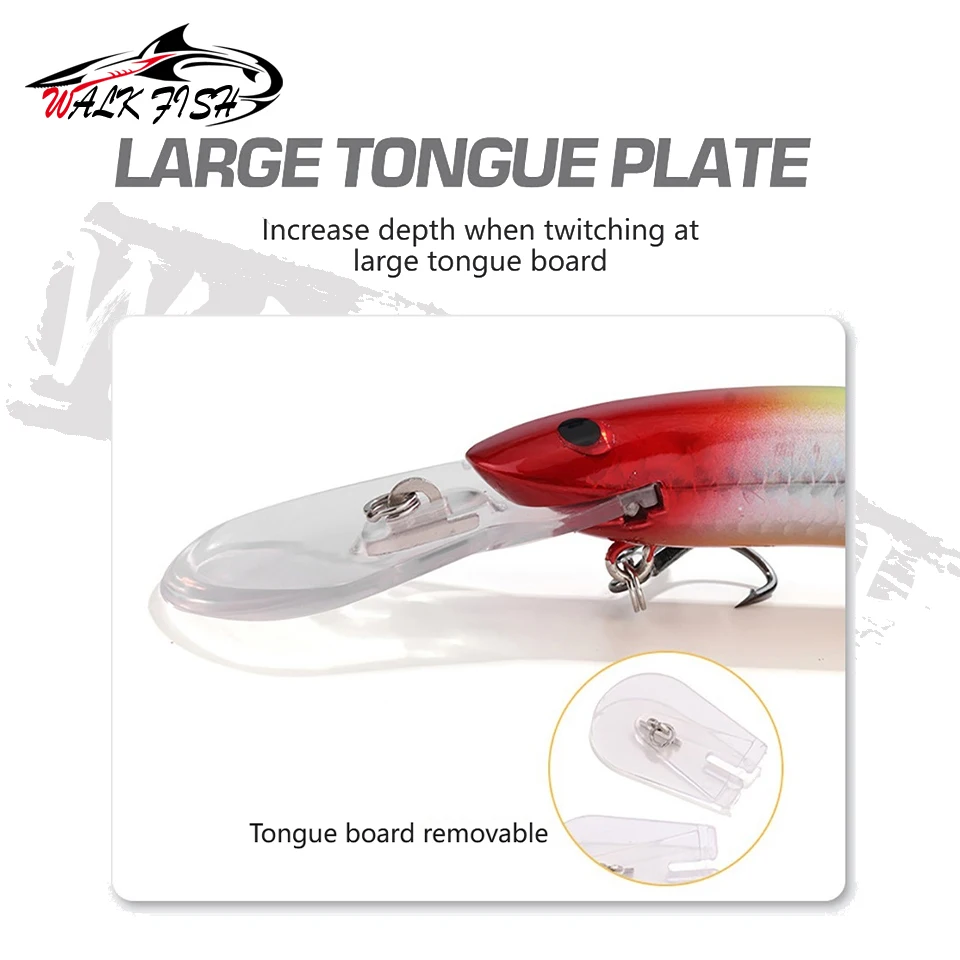 Walk Fish Wobbler articulado – Pececillo buceo profundo para curricán - imagen 4