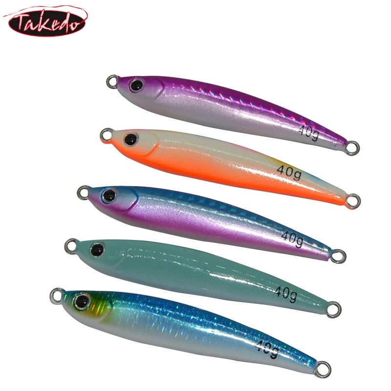 TAKEDO RX10 luminoso 40g 7,5 cm hundimiento Metal vibración señuelo pesca Jigging señuelos para agua salada