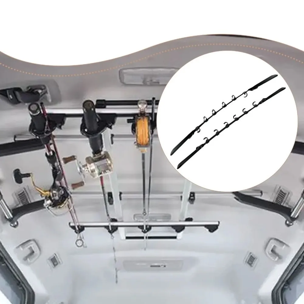 Soporte para caña de pescar de coche de 6 posiciones, diseño duradero, diseño antideslizante, soporte con Clip, correas de goma de alta elasticidad - imagen 5