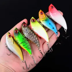 6 uds VIB señuelo de pesca Swim Wobbler cebo duro Artificial Crankbait invierno mar pesca lubina buceo cebo giratorio