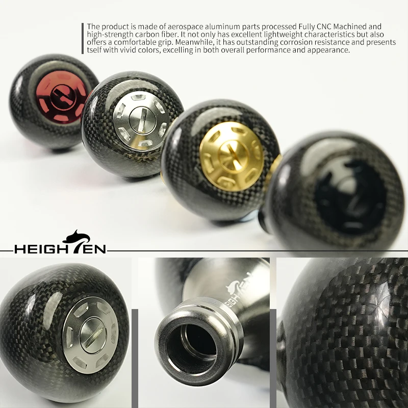 Perilla de carrete de fibra de carbono HEIGHTEN, 36 mm de diámetro, accesorios de modificación de pesca con señuelo ultraligero - imagen 4