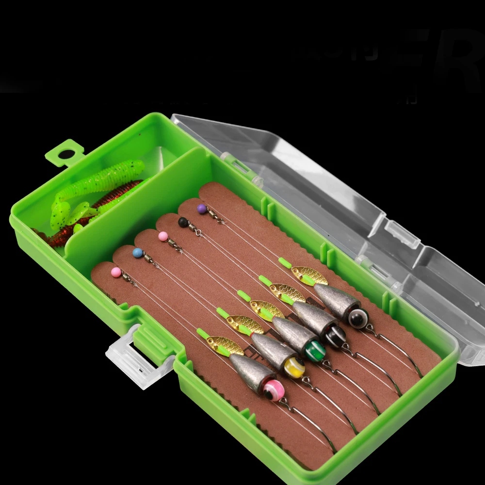 Cuchara de hélice de pesca de 3,5g, 5g, 7g, 10g, alambre de carbono, herramienta de pesca de silicona, accesorios, Kit de gancho de aparejo Texas - imagen 2