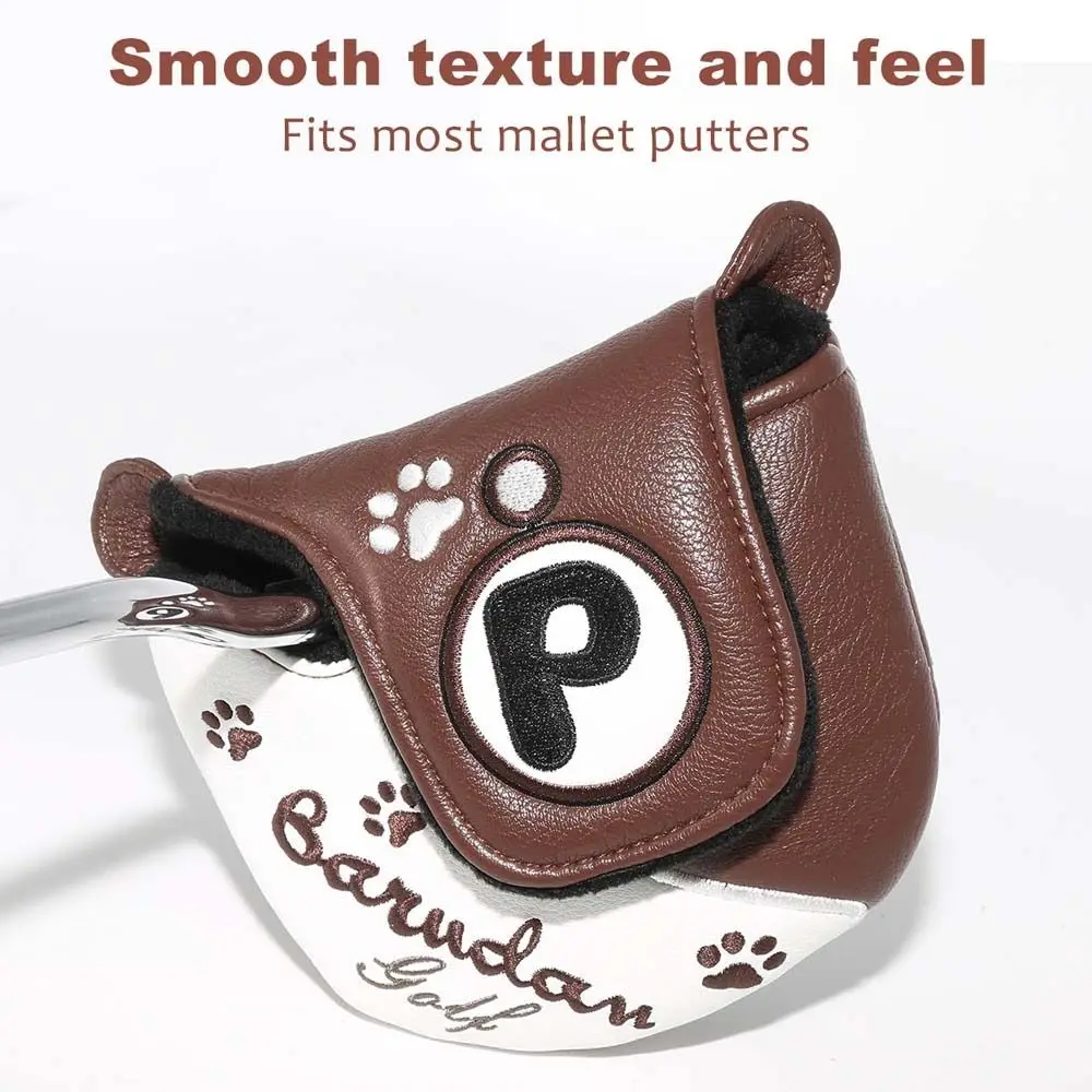 Funda protectora con cierre magnético para palo de Golf, cubierta para cabeza de perro Boston, mazo de Golf, Putter - imagen 3