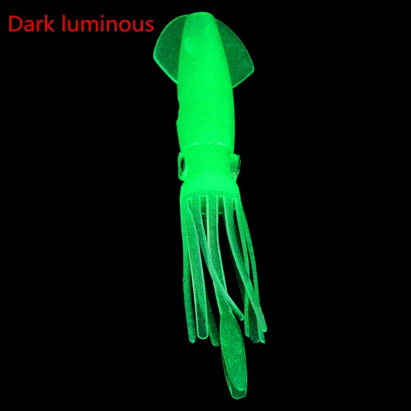 3 uds 7,5 cm 3,7g señuelo de calamar Jig cebo accesorios cebos blandos Color luminoso cebo de pesca de pulpo para aparejos de pesca de mar - imagen 2