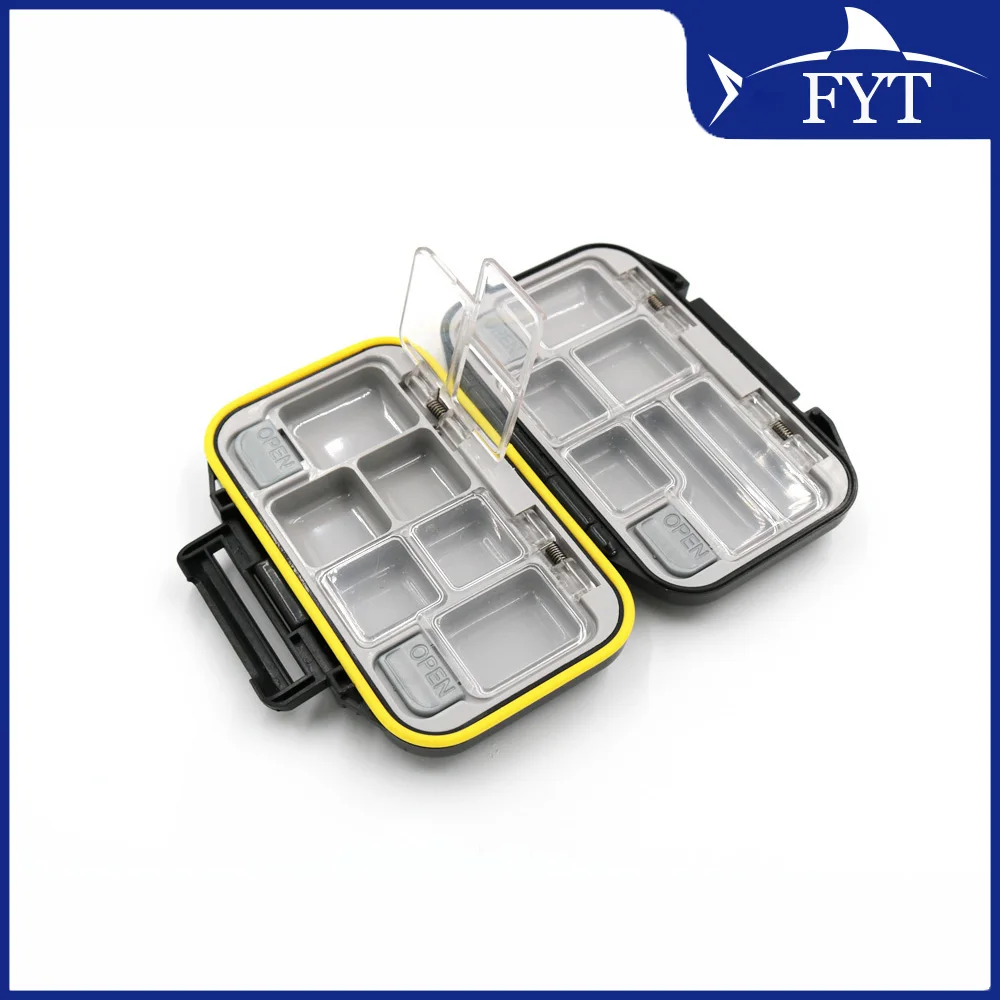 Caja de aparejos de pesca a prueba de agua, caja de cebo de apertura y cierre de doble cara, multifuncional, accesorio de gancho y cebo - imagen 5