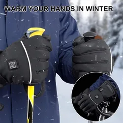 Guantes calefactables impermeables con táctil para pesca de invierno