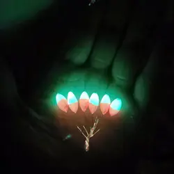 Venta al por mayor 50 pack/lote flotador de pesca luminoso Mini frijoles flotantes ovalados de siete estrellas 11mm/13mm/15mm accesorio de aparejos de pesca de carpa A423
