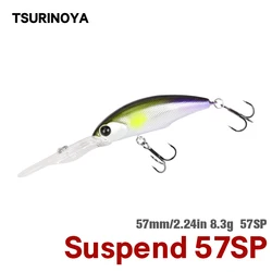 Tsurinoya 57SP SHAD - Shad suspendente 8,3g buceo 2-4m para lucio y bass
