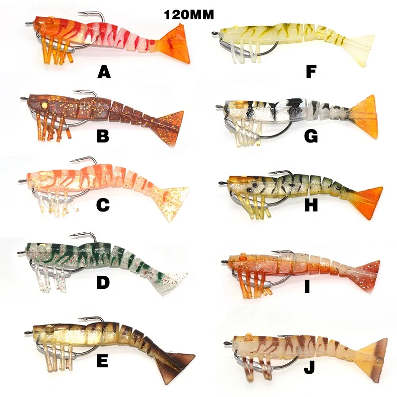 TAKEDO LIVE SHRIMP LV01A 90MM 8G 120MM 17G señuelo de gambas TPR cebo Artificial señuelo suave pesca de camarones señuelo de lubina - imagen 4