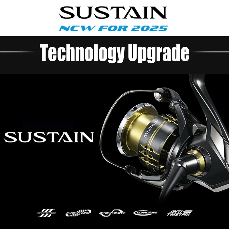 SHIMANO 2025 nuevo carrete giratorio SUSTAIN 205-270g arrastre máximo 9-11kg 8 + 1 HAGANE MGL MICROMODULE GEAR II carrete de pesca para agua dulce - imagen 3