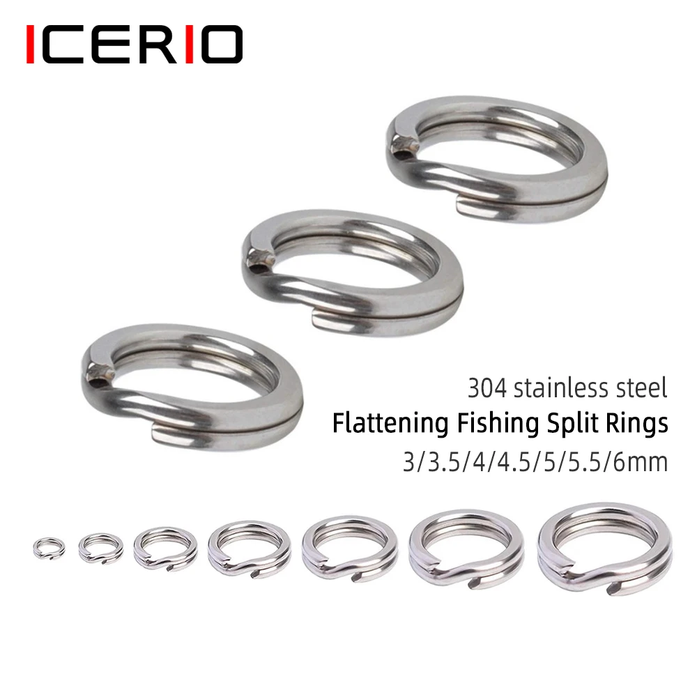 Anillos Partidos ICERIO Aplanados Acero Inoxidable Jig - imagen 2