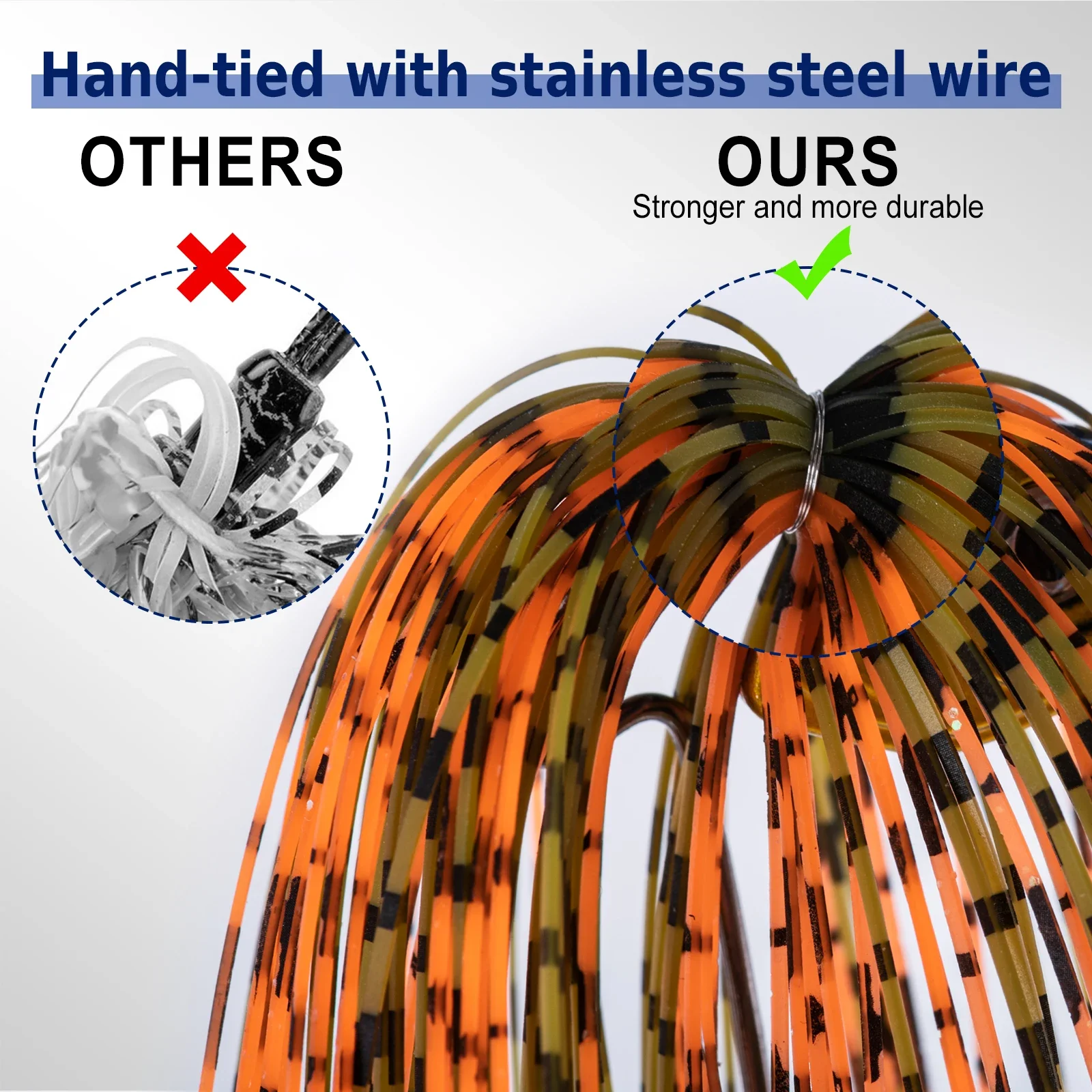 Goture-Cebo giratorio de Metal, anzuelo de pesca de 8cm, 15g, 18g, 20g, cuchara de alambre, Wobblers, aparejos para carpa, señuelo de pesca de lubina, 5 unidades por lote - imagen 3