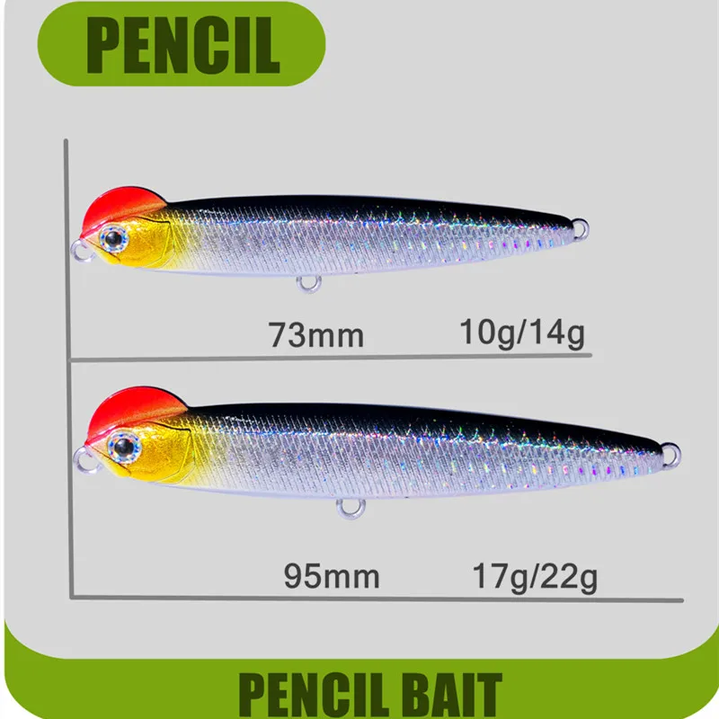 Señuelo de pesca de lápiz Minnow que se hunde, cebo duro de Metal, Wobbler Artificial para pesca Jigging, GRS, 10-24g - imagen 4