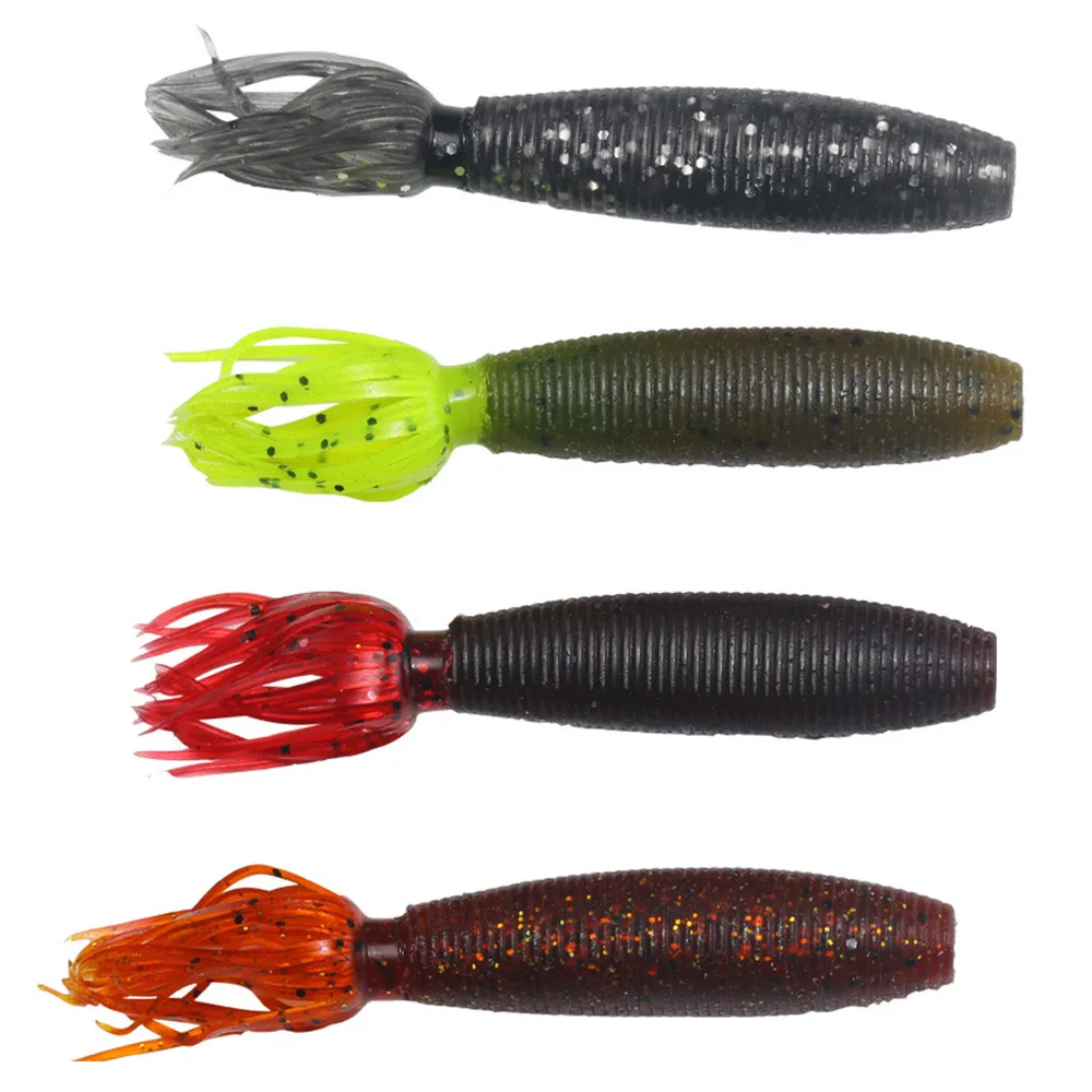 Señuelo suave de silicona Ika, 5 uds., 9cm, 10g de grasa, Swimbait, fácil brillo, sábalo, lubina, perca, plantilla de Pesca, señuelos de gusano artificiales - imagen 4
