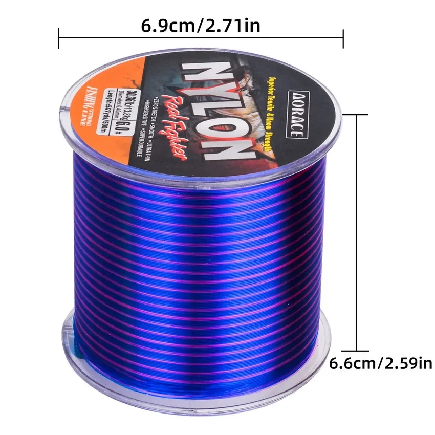 Línea principal de 500m/línea de pesca de nailon monofilamento con punta, Material japonés, sin línea de pesca, lubina, carpa, accesorios de pesca - imagen 3