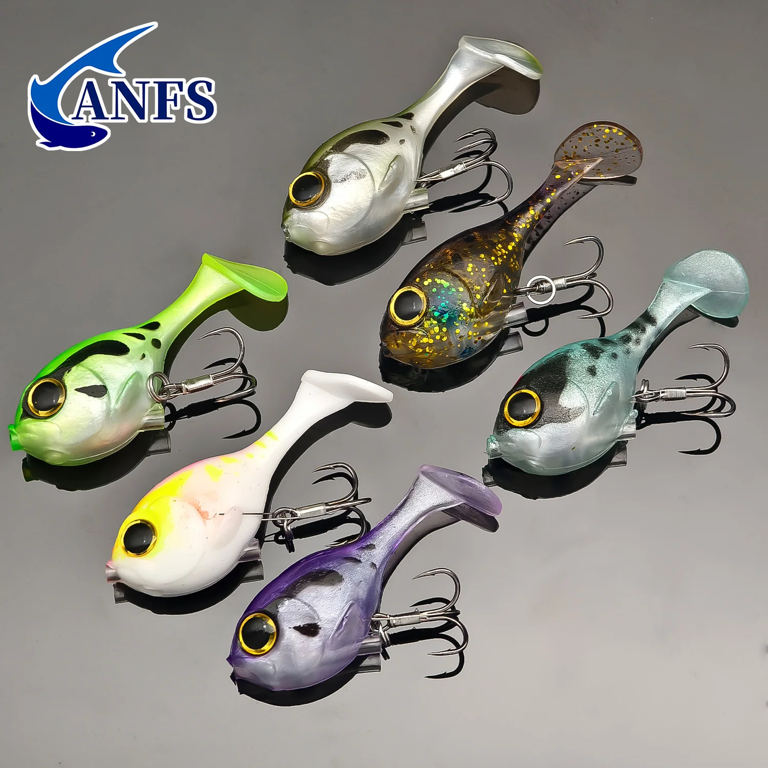 Kit de Señuelos de Pesca blandos, cebo Artificial que se hunde para pesca en agua dulce y salada, 3 uds. - imagen 3