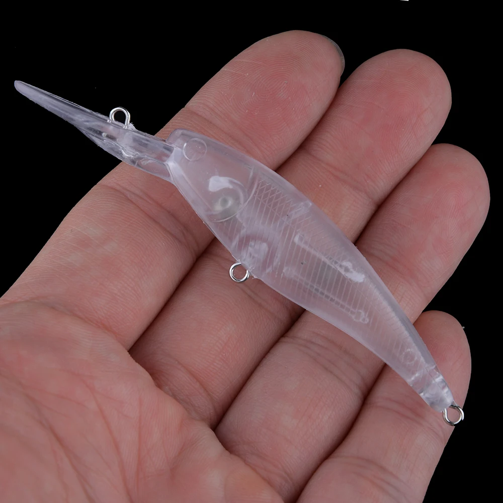 Chan'sHuang 20 piezas cebo en blanco sin pintar 5,8g/90mm sonajero flotante labio largo pececillo señuelo de pesca Artificial - imagen 5