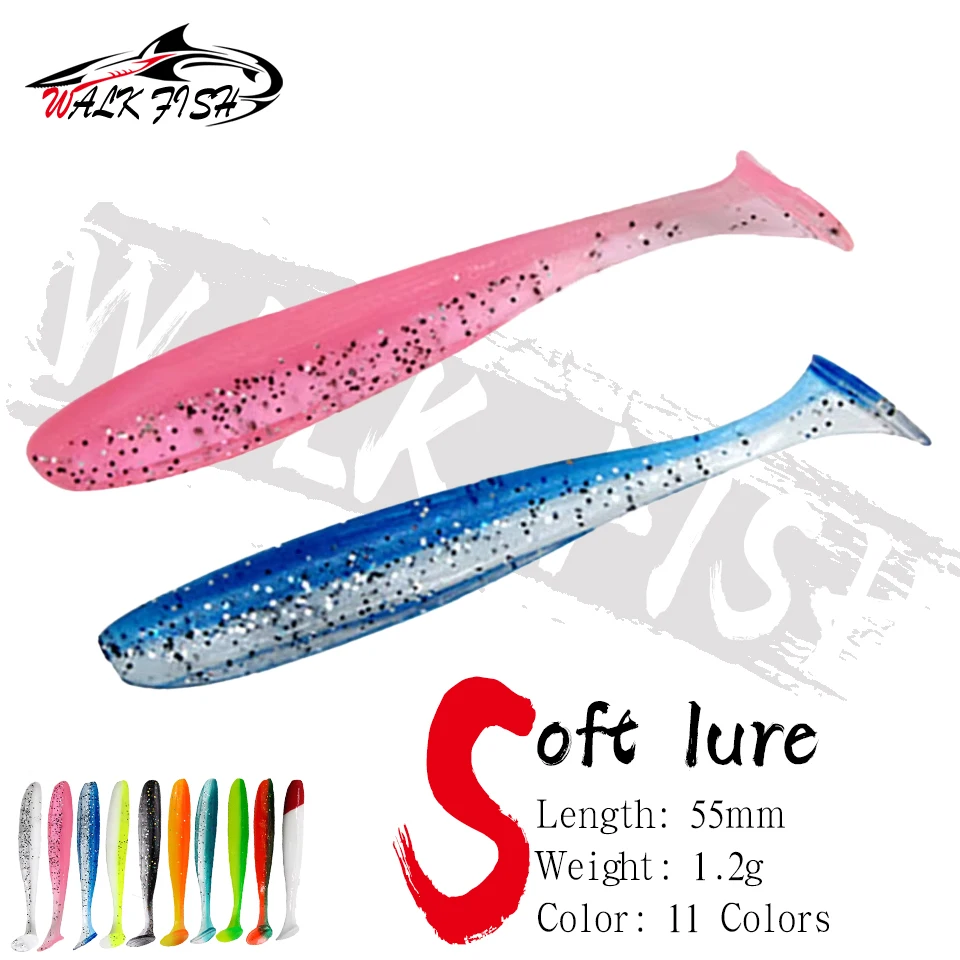 Señuelos blandos Walk Fish – Vinilos de silicona para carpa, trucha y mar - imagen 3