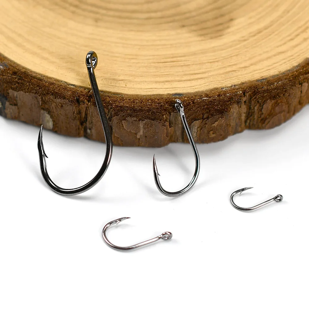 Anzuelos con púa de acero al carbono – Alta resistencia para pesca - imagen 2