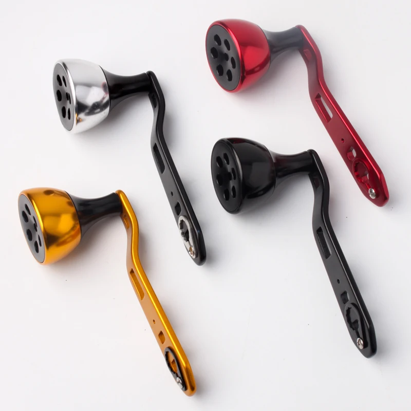 Kawa promoción mango de carrete de pesca balancín de pesca mango de rueda de curricán tamaño del agujero 8*5/7*4mm 110mm longitud peso 54,8g acceso DIY - imagen 3