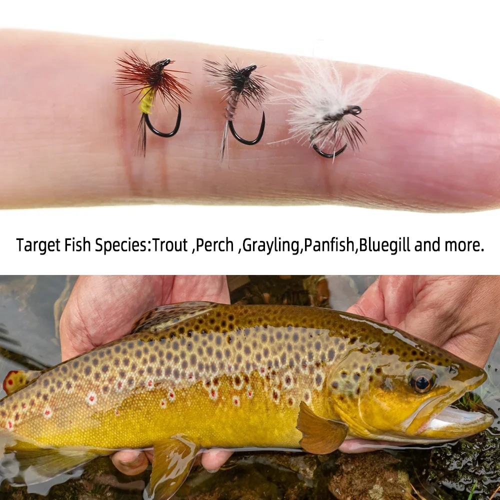 Wifreo 5 piezas/6 piezas # 20 anzuelo sin púas gallo Hackle Mayfly CDC pluma mosca seca insecto Artificial cebo trucha Grayling señuelo de pesca - imagen 5
