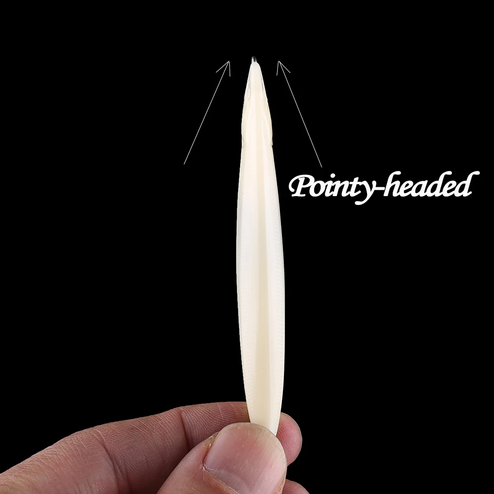 Chan'sHuang-señuelo de pesca Artificial, cebo en blanco sin pintar de 8/8, 5cm, pistón incorporado, largo fundido a lápiz, modelo de señuelo para caminar al perro - imagen 5