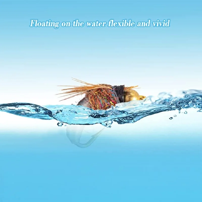 Señuelo de pesca con mosca, cebo de 5 piezas, cabeza de cuentas, plantilla de Ninfa, insectos, Mosca, hundimiento rápido, pez gato, trucha, bajo seco, agua salada - imagen 4