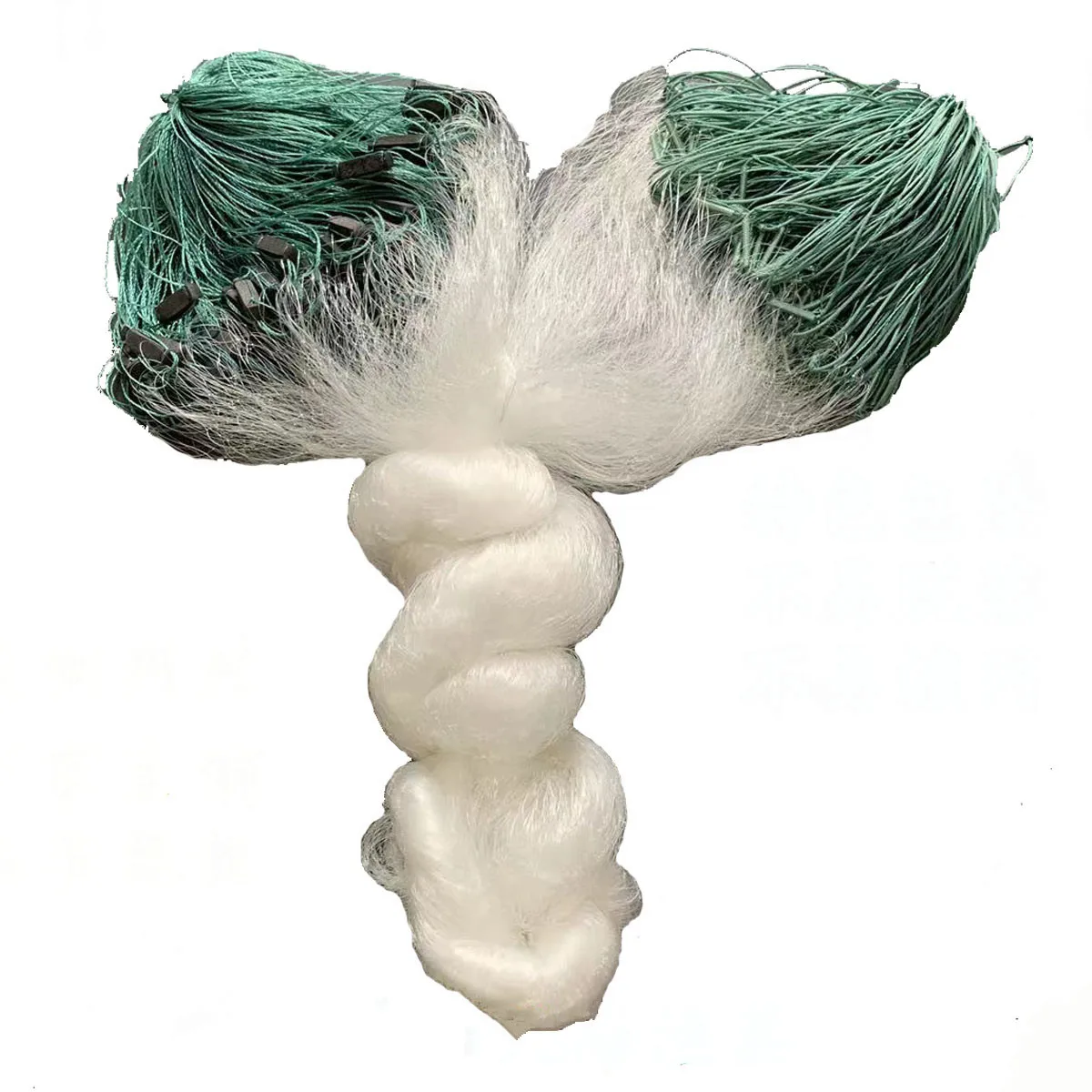 Red de pesca de una sola capa, monofilamento de nailon, red de enmalle envuelta, red de peces de agua dulce, H 1,8 m-5m, L45m-55m, malla de 25mm-80mm