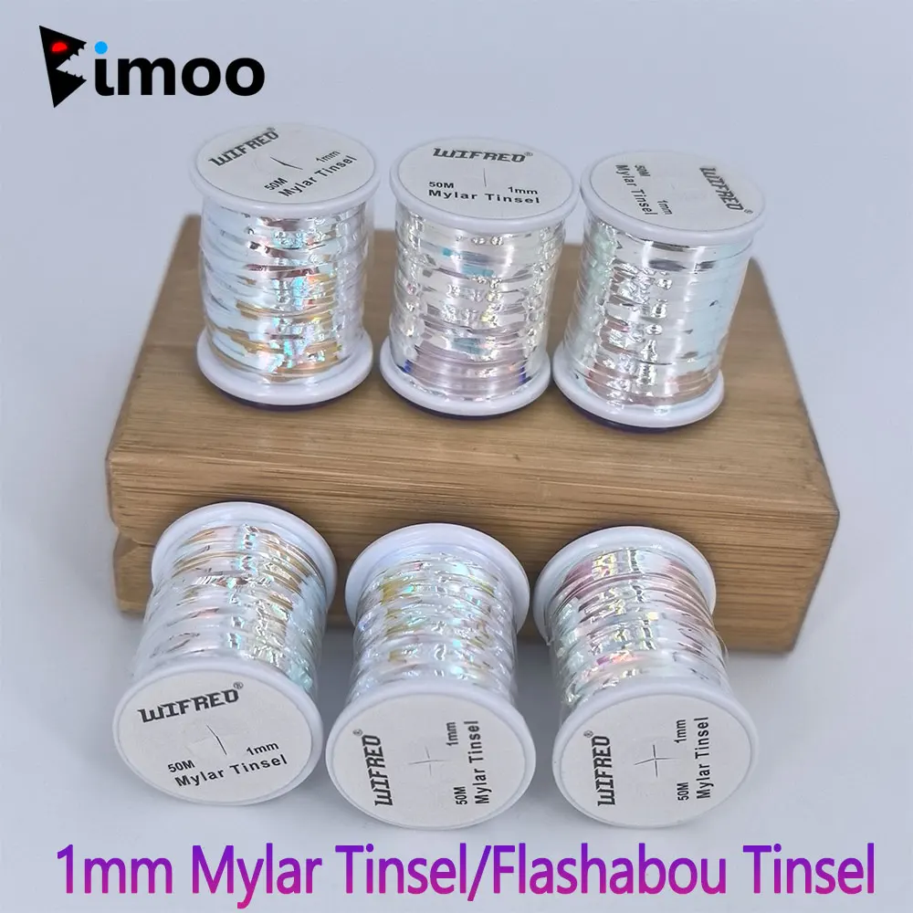Bimoo Flashabou Mylar Plano – Oropel para montaje de ninfas