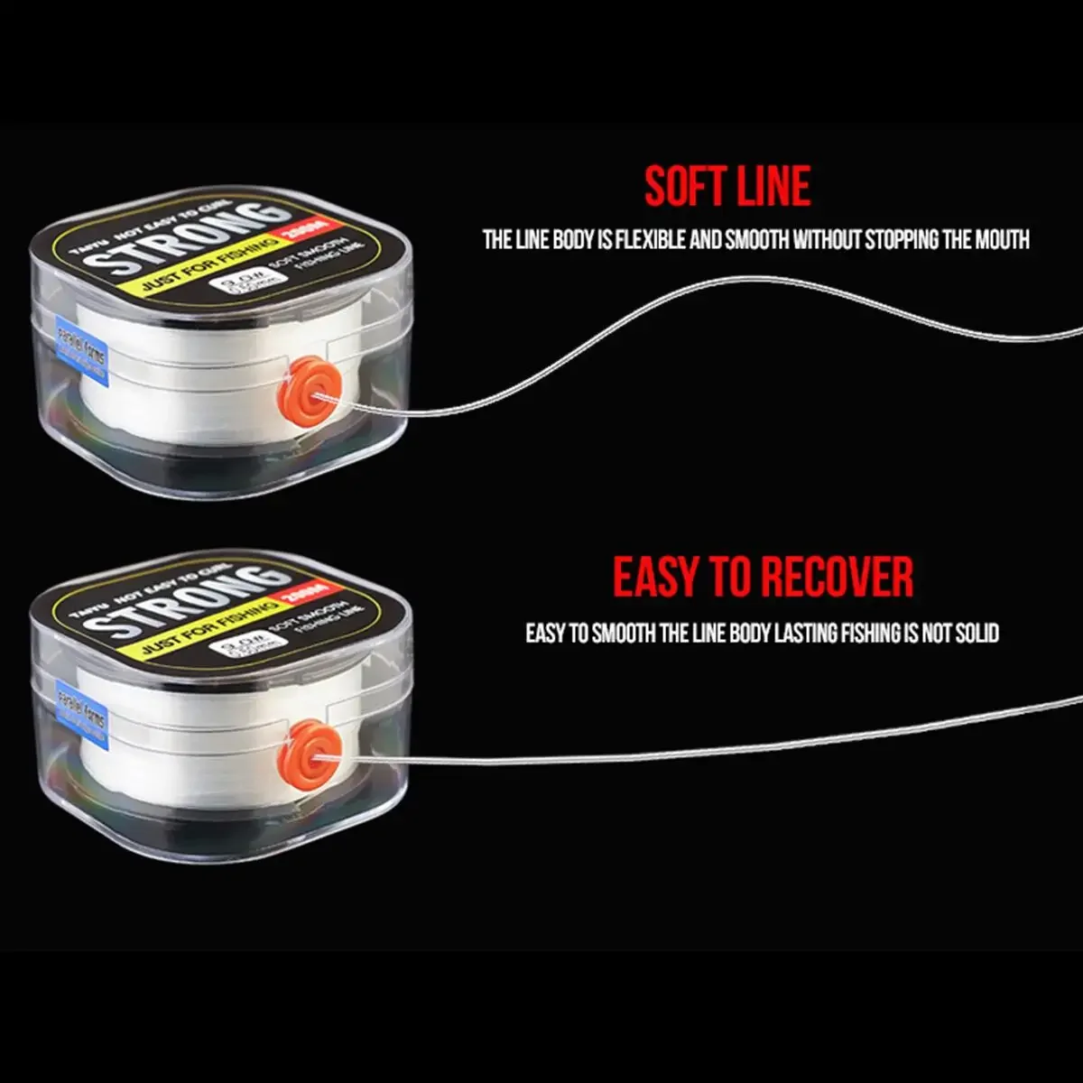 Líneas de pesca de nailon transparente de 200m de Japón para agua salada, cordón de nailon de agua dulce, alambre de pesca monofilamento fuerte de fluorocarbono - imagen 5